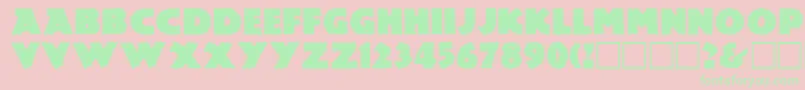 LemieszRegular Font – Green Fonts on Pink Background