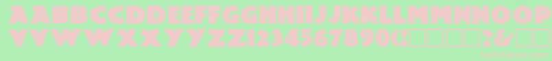 フォントLemieszRegular – 緑の背景にピンクのフォント