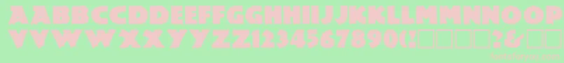 LemieszRegular Font – Pink Fonts on Green Background