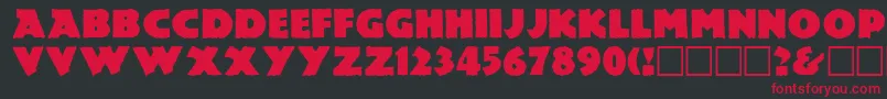 LemieszRegular Font – Red Fonts on Black Background