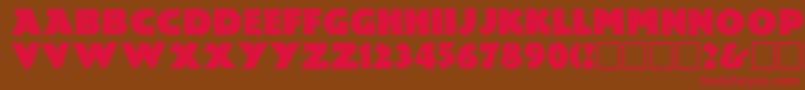 LemieszRegular Font – Red Fonts on Brown Background