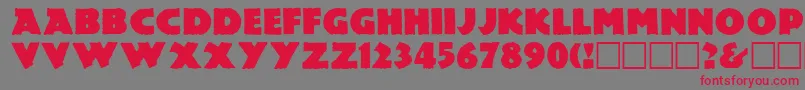 LemieszRegular Font – Red Fonts on Gray Background