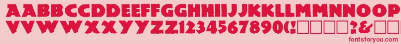 フォントLemieszRegular – ピンクの背景に赤い文字