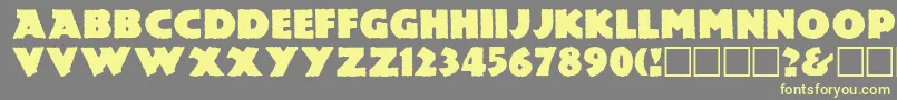 LemieszRegular Font – Yellow Fonts on Gray Background