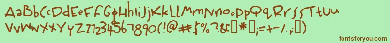 Wiffles ffy Font – Brown Fonts on Green Background