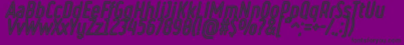 RulerVolumeInline Font – Black Fonts on Purple Background
