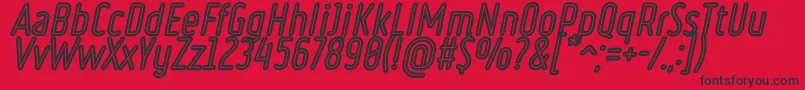 RulerVolumeInline Font – Black Fonts on Red Background