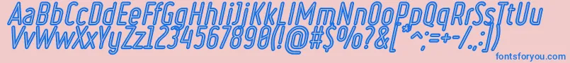 RulerVolumeInline Font – Blue Fonts on Pink Background