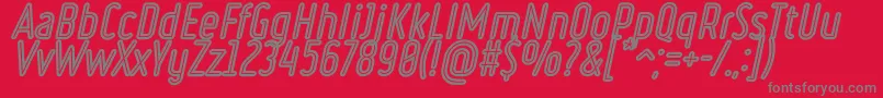 RulerVolumeInline Font – Gray Fonts on Red Background