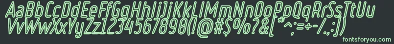 RulerVolumeInline Font – Green Fonts on Black Background