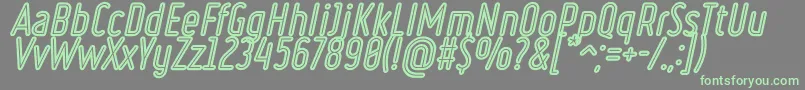 RulerVolumeInline Font – Green Fonts on Gray Background