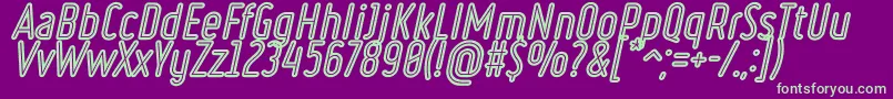 RulerVolumeInline Font – Green Fonts on Purple Background