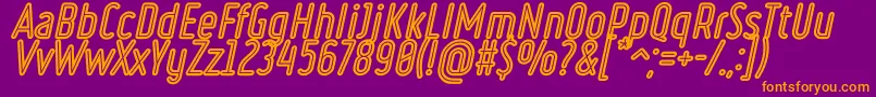 RulerVolumeInline Font – Orange Fonts on Purple Background