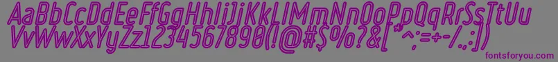 RulerVolumeInline Font – Purple Fonts on Gray Background