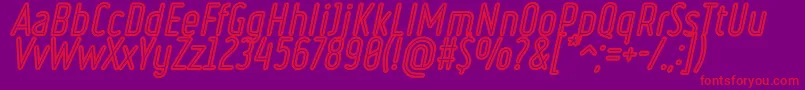 RulerVolumeInline Font – Red Fonts on Purple Background