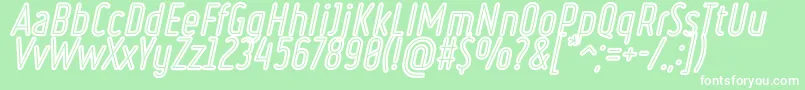 RulerVolumeInline Font – White Fonts on Green Background