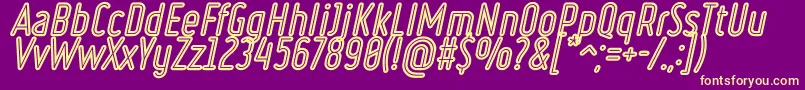 RulerVolumeInline Font – Yellow Fonts on Purple Background