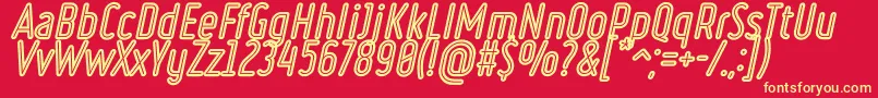 RulerVolumeInline Font – Yellow Fonts on Red Background