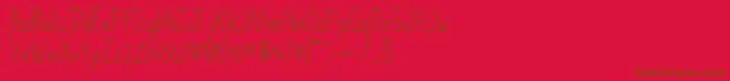 HighFiber Font – Brown Fonts on Red Background