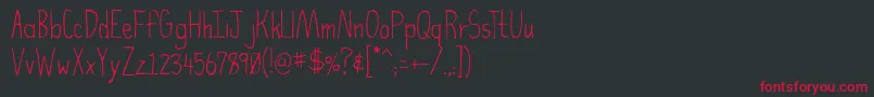 フォントHighFiber – 黒い背景に赤い文字
