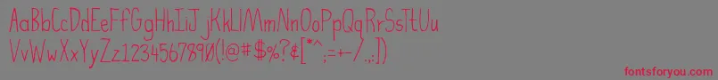 HighFiber-Schriftart – Rote Schriften auf grauem Hintergrund