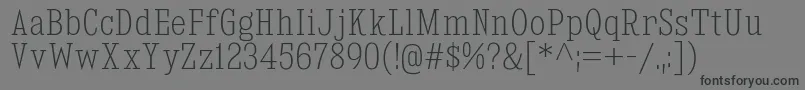 KingsbridgeCdEl Font – Black Fonts on Gray Background