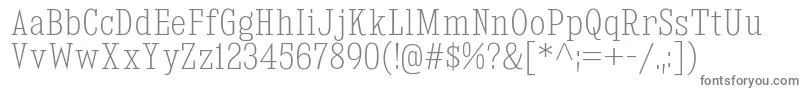 KingsbridgeCdEl Font – Gray Fonts on White Background