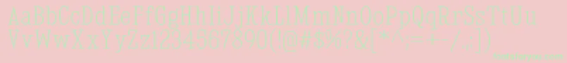 KingsbridgeCdEl Font – Green Fonts on Pink Background