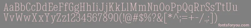 KingsbridgeCdEl Font – Pink Fonts on Gray Background