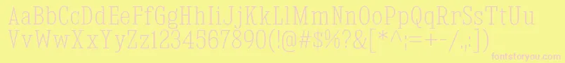 KingsbridgeCdEl Font – Pink Fonts on Yellow Background