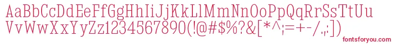 KingsbridgeCdEl Font – Red Fonts on White Background