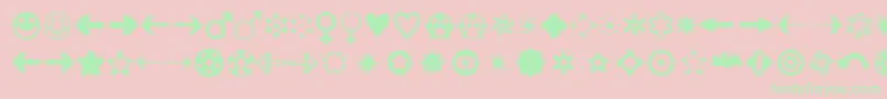 DistroBats Font – Green Fonts on Pink Background