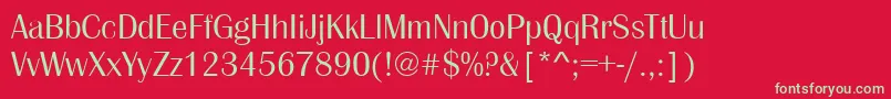 BritannicMedium Font – Green Fonts on Red Background