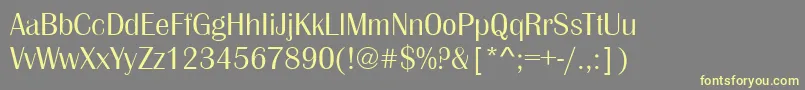 BritannicMedium Font – Yellow Fonts on Gray Background