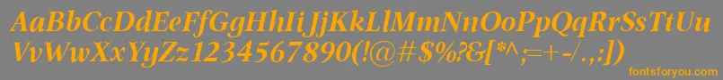 OmnibusBolditalic Font – Orange Fonts on Gray Background