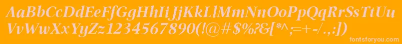 OmnibusBolditalic Font – Pink Fonts on Orange Background