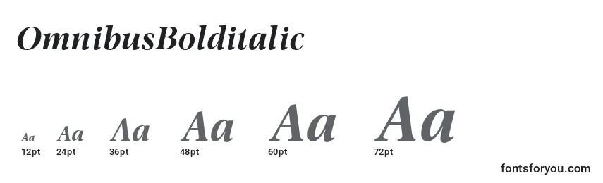 OmnibusBolditalic Font Sizes
