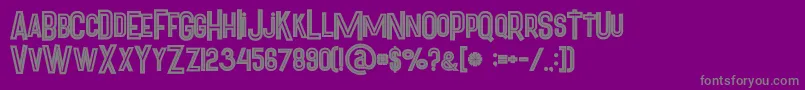 Pineappleboldinline Font – Gray Fonts on Purple Background