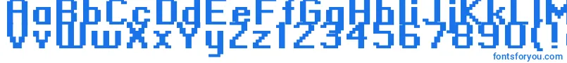 Standard0966 Font – Blue Fonts on White Background