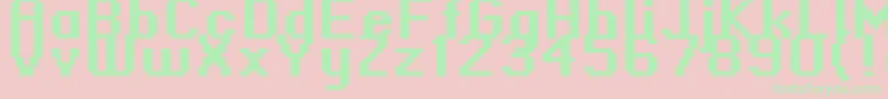 Standard0966 Font – Green Fonts on Pink Background