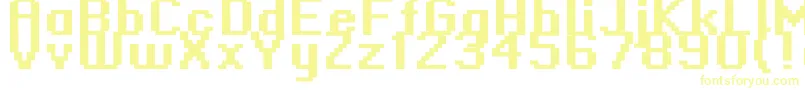 Standard0966-fontti – keltaiset fontit valkoisella taustalla