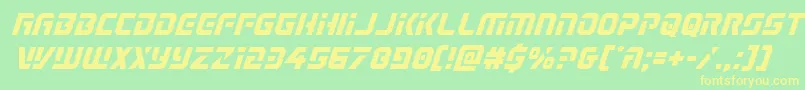 Legiosabinasemital Font – Yellow Fonts on Green Background