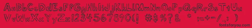 Shellmuseum Font – Black Fonts on Red Background