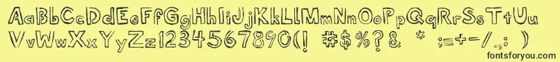 Shellmuseum Font – Black Fonts on Yellow Background
