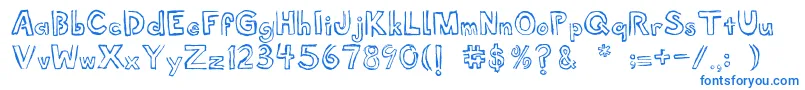 Shellmuseum Font – Blue Fonts on White Background