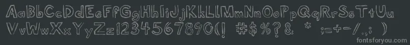 Shellmuseum Font – Gray Fonts on Black Background