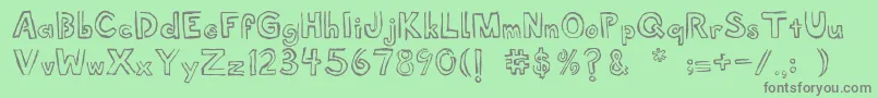 Shellmuseumフォントについての詳細 フォントShellmuseum – 緑の背景に灰色の文字