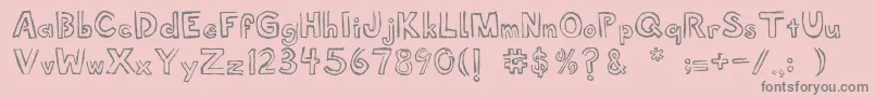 Shellmuseum Font – Gray Fonts on Pink Background