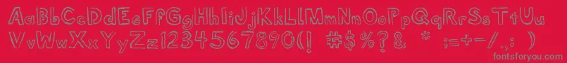 Shellmuseum Font – Gray Fonts on Red Background