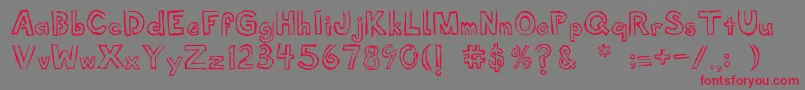 Shellmuseum Font – Red Fonts on Gray Background